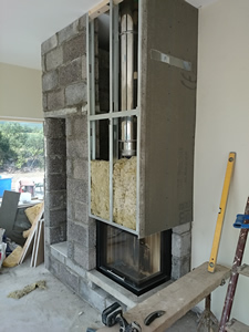 New build internal chimney construction by BM Construction in Breeogue, County Sligo